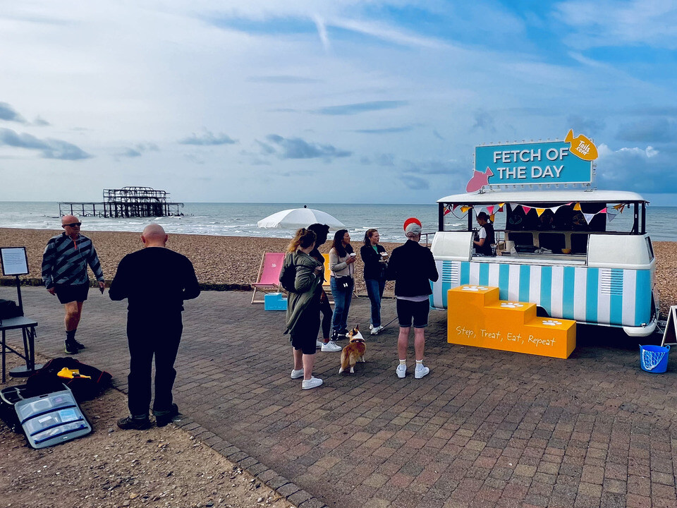 VW trailer on Brighton beach for brand activation